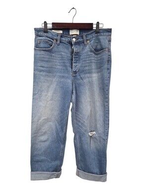 Universal Thread Highest Straight Ankle 12 Reg Washed Relaxed Fit Denim Jeans